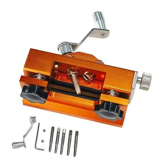 Portable Chainsaw Sharpening Jig Aluminium Alloy Sharpener with Grinder Chain Saw Drill Sharpen Tool