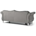 thumbnail image 5 of Maykoosh French Country Velvet Upholstry Fabric Button Tufted Living Room Sectional Sofa in Rutched Arm Style - 35"D x 82"W x 34"H-Color:Dark Gray, 5 of 5