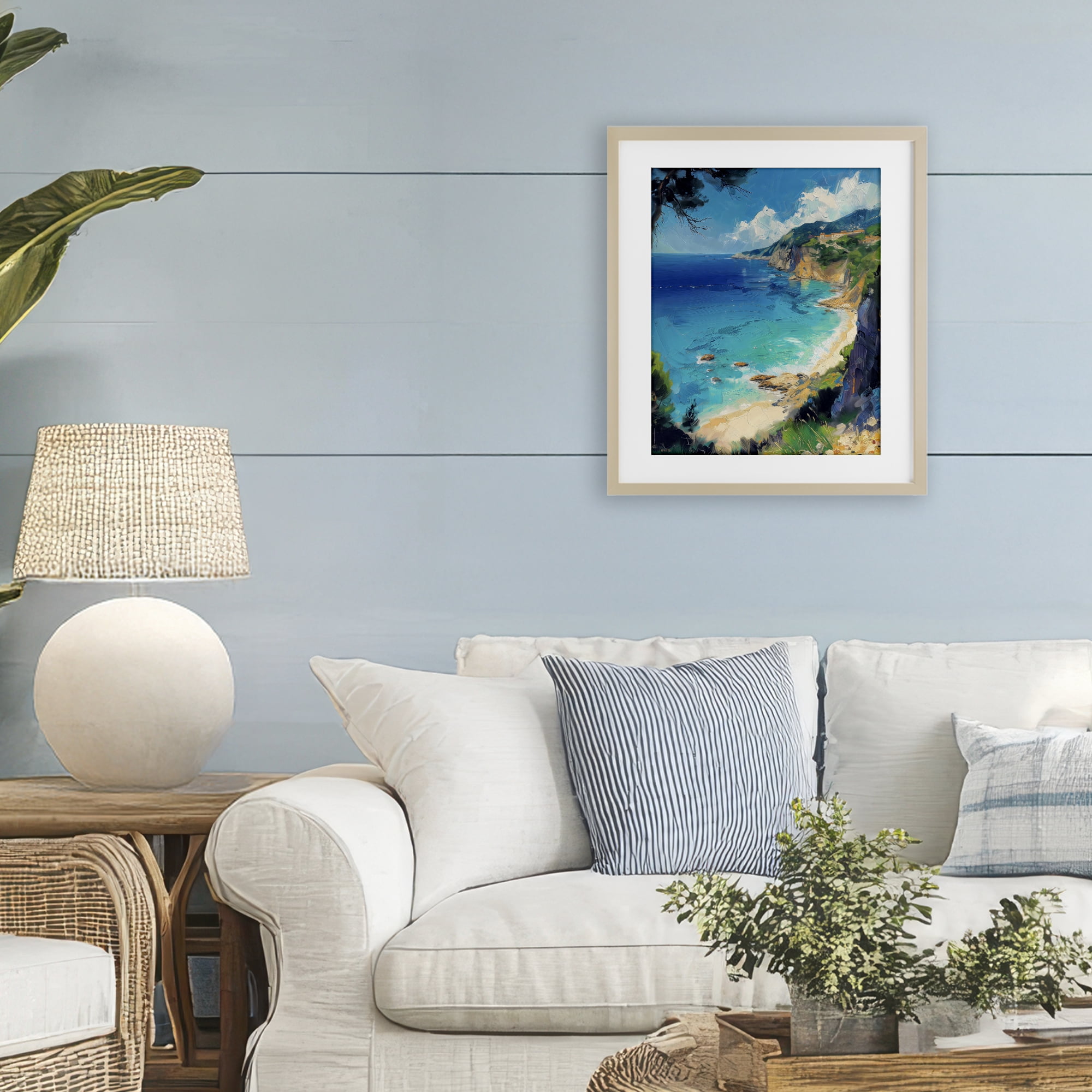 Stupell Industries View of Ocean Retreat Birch Framed Print Under Glass, design by Creative Studio