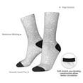 thumbnail image 4 of Balery Silver Glitter Pattern Crew Socks Unisex– Soft & Breathable Socks for Men & Women, One-Size Fits Most (US 5-11), Comfortable & Durable for Daily Wear, 4 of 6