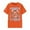 Orange, variant on Womens Wolf Graphic T Shirt Be Respectful To Daddy Letter Print Retro Moon Howling Wolves Illustration Hip Hop Streetwear Crewneck Short Sleeve Tee Tops
