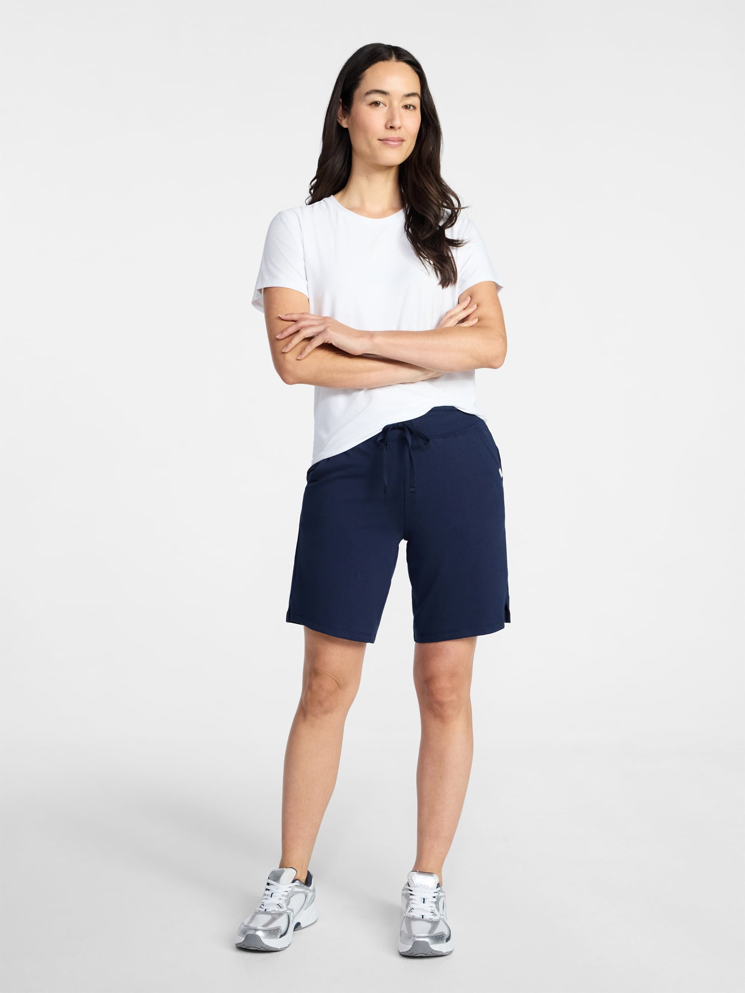 Athletic Works Women's and Women's Plus French Terry Bermuda Shorts, Sizes XS-4X