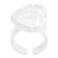 thumbnail image 2 of 100 Uds. Soporte de anillo de pegamento para extensiones de pestañas en forma de corazón (blanco) Likrtyny Cuidado Belleza, 2 of 9