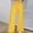 Yellow, variant on Womens Wide Leg Pants Dressy Hollow out High Waist Flare Pant Loose Casual Sexy Aesthetic Club Y2k Trousers