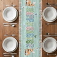 thumbnail image 6 of Easter Table Runner - 72 Inch Long, Kitchen Dining Table Runner Dresser Scarves, Green Truck Rabbit Duck Butterfly Floral Wooden Farmhouse Decor for Coffee Tables Wedding Party Banquet, 6 of 8