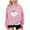 Pink, variant on Wensltd Women Halloween Sweatshirt Loose Graphic Pullover Fall Long Sleeve Tops