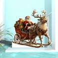 thumbnail image 4 of KOYPTL Christmas Santa Reindeer Table Decorations,2D Acrylic Santa-Ornament-Delicated-Waterproof,Flat Christmas Decorations for Indoor Home Desktop Xmas Decor,Christmas Stocking Stuffers, 4 of 6