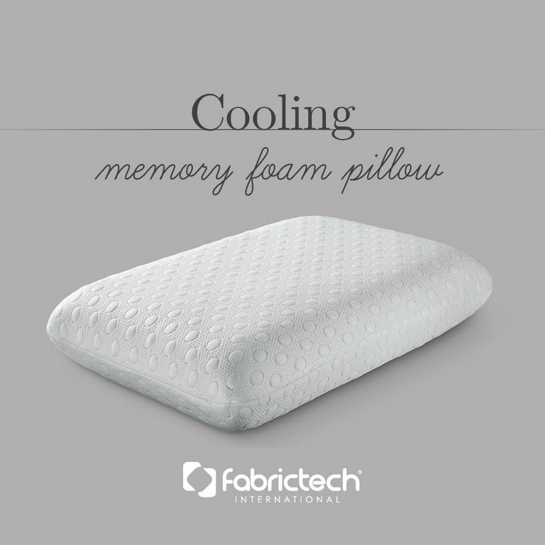 PureCare Cooling Cover Memory Foam Pillow Standard White Walmart