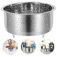 thumbnail image 2 of Stainless Steel Steamer Basket Vegetables Seafood Steamer Insert with Handle Food Steaming Basket Veggie Cooking Steamer Pot for Rice Cooker, 2 of 8
