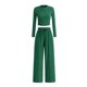 thumbnail image 1 of Conjunto Coordinado PRETTYGARDEN Top Corto y Pantalones Anchos Verde S, 1 of 8