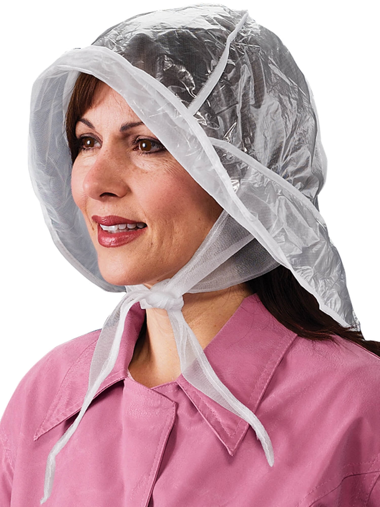 Miles Kimball Cappello Pioggia In Plastica Per Donna, Modello Classico Nero, Con Fodera In Rete - 2