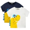 thumbnail image 2 of Esho Toddler Boys Short Sleeve T Shirts Blouse Kids Casual Cartoon Printed Tops 2-8T, 2 of 2