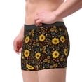 thumbnail image 2 of Xecao Fall Daisy Leaf Print Men's Underwear Boxer Briefs,Breathable Choice for Men's Underwear-X-Large, 2 of 5