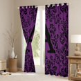 thumbnail image 4 of Homewish Vintage Hippie Damask Black Out Curtains for Women, Tribal Initial A Letter Curtains Pack of 2 (42x63 Each), Western Bohemian Bedroom Curtains, Living Room Curtains Decor, 4 of 7