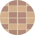 thumbnail image 1 of Ahgly Company Machine Washable Indoor Round Transitional Sunrise Orange Area Rugs, 4' Round, 1 of 7