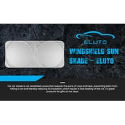Audew Windshield Visor - High Quality Silver-Coated Polyester Car Sun Visor | Keep Your Car Cool, Protect Your Electronics, and Fit Your Windshield Perfectly