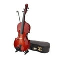 thumbnail image 3 of Wweixi Tiny Violin Figurine Miniature Musical Instrument Exquisite Gift Choice Beautiful Decorative Ornaments For Any Occasion Brown 10cm, 3 of 6