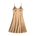 thumbnail image 2 of Bosfbaoi Satin Nightgowns for Women Adjustable Spaghetti Straps Sleeveless Chemise Sleep Dress, 2 of 8