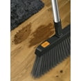 thumbnail image 3 of FVSA Broom and Dustpan Set with 50.4" Long Handle Extension Pole Set for Home (Black+Orange), 3 of 11