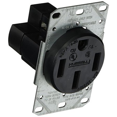 Bryant Electric RR450F Outlet, Range Receptacle, Black