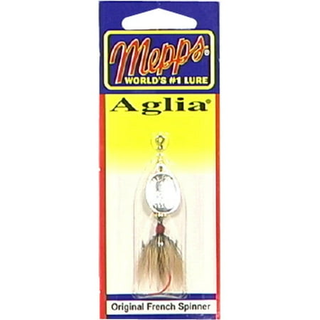 UPC: 0022141027098 | Mepps Dressed Aglia Inline Spinner Silver and Brown 1/8 oz