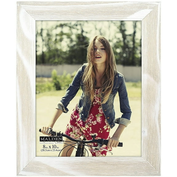 Malden 8x10 White Wash Wide Linear Frame