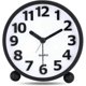 thumbnail image 1 of Silent Analog Alarm Clock,Black Metal Large 3D Digits,Non Ticking Table Clock with Night Light Bedside Alarm Clock 10.8cm, 1 of 4