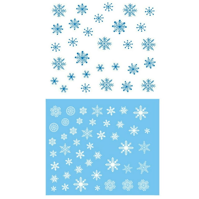 serony 1 Sheet Christmas 3D Nail Sticker Snowflakes Nail Tips Tatoos Party Manicure Transfer Sticker