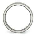 thumbnail image 2 of Auriga Fine Jewelry Titanium Brushed and Polished 8 mm Beveled Edge Band for Women Size 13.5, 2 of 6