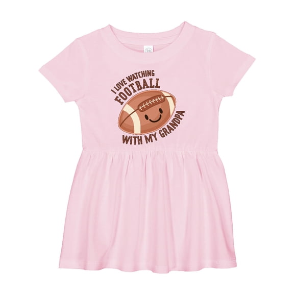 Inktastic I Love Watching Football with My Grandpa Girls Baby Dress