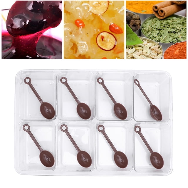 BANDEJA PARA SERVIR DIVIDIDA CON 8 CUCHARAS, Servidor de Condimentos, Bandeja para Servir Con Diseño de 8 Rejillas, Caja para Refrigerios, Contenedor de Charcutería, Platos
