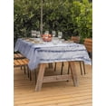 thumbnail image 4 of 60x120 Inch Outdoor Tablecloth with Umbrella Hole Zipper Rectangle Winter Trees Rectangular Tablecloths Outside Waterproof Blue Purple Withered Birch Tree Branch Patio Table Cloth Cover for Picnic, 4 of 8
