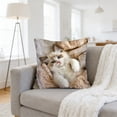 thumbnail image 1 of ddioayh Throw Pillow Cover Animal Print Soft Machine Washable 45x45cm for Sofa Chair Bedroom Home Decor Spring Easter Pet Theme Decorative Gift Idea, 1 of 6