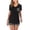 Black, variant on Women's Short Sleeve Sleepwear Pajama Sets Cotton Two-Piece Loungewear Set with Top & Shorts for Ladies