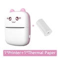 thumbnail image 1 of Redcolourful Mini Thermal Label Printer with USB Data Cable & Thermal Paper, Pink/Blue, 1 of 8