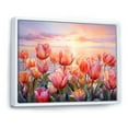 thumbnail image 2 of Designart "Sunset Glow Among Tulips IV" Tulips Floater Framed Wall Art Prints, 2 of 5