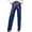 Dark Blue, variant on QHFBli Womens Pu Leather Pants, High Waist Leather Straight Pants, Wide Leg Leather Leggings Bell Bottom Flare Pants