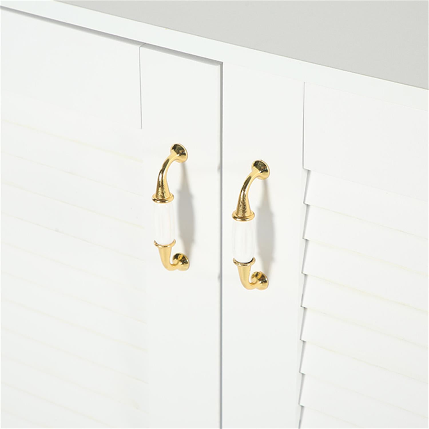 Demi Bonn Wood Shoe Cabinet, 7-Tier Shoe Organizer Storage Cabinet with Shelves, Entryway Shoe Racks, White