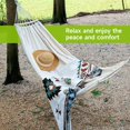 thumbnail image 7 of SANLIKE Portable Canvas Double Large Hammock 2 Person Extra Large 74.8 x 59.06 inch Load 660lb Canvas Cotton Hammock for Porch Garden Backyard Lounging Outdoor, 7 of 7