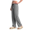 thumbnail image 3 of Sundazz Womens Gingham Pants Cotton Wide Leg Lounge Pants Cute Pajama Pants Comfy Casual Pants,Black,M, 3 of 9