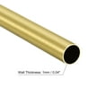 thumbnail image 3 of Uxcell 16mm OD 1mm Wall Thickness 200mm Length Brass Round Tube 2 Pack, 3 of 5