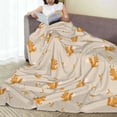 thumbnail image 6 of Honeii Squirrel Animal Print Fleece Blanket - Throw Blanket for Bed, Sofa, Couch, Camping, and Travel , Microplush Ultra Soft Warm Blanket-40"x30", 6 of 7