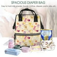 thumbnail image 4 of Yiaed Rabbit And Balloon Print Multi-Function Travel Backpack Nappy Bags, Nursing Bag, Fashion Mummy, Roomy Waterproof for Baby Care, Stylish and Durable, 4 of 5