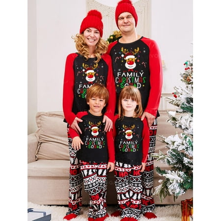 

Ma&Baby Christmas Pajamas For Family Christmas Pjs Matching Sets Elk Xmas Sleepwear Outfits