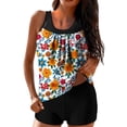 thumbnail image 2 of BRGZLK Womens Tankini Bathing Suits Tummy Control Floral Printed 2 Piece Swimsuits with Boy Shorts Modest Swimwear, 2 of 5