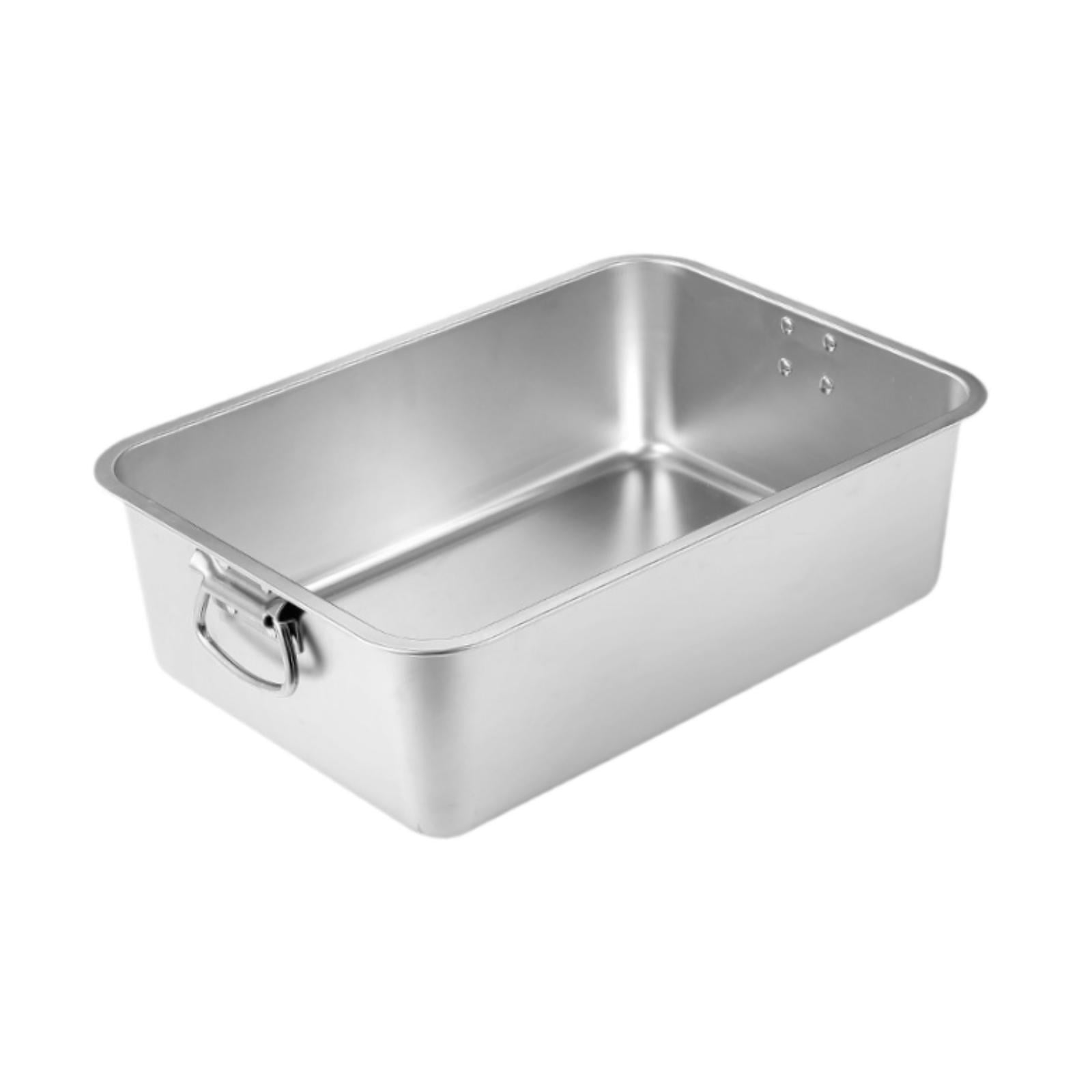 YWMJZEU Open Litter Box Kitten Potty Pan Stainless Steel Pet Bedpan Non Stick Sturdy Pet M