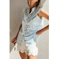 thumbnail image 5 of Feminine and Versatile Women's Button Up Denim Top for Daily and Vacation Wear | [ZhiHiMeRi] | (US 4-6)S, 5 of 7