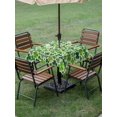 thumbnail image 3 of Outdoor Tablecloth with Umbrella Hole and Zipper, St. Patrick's Day Square Table Cloth 54x54 Inch Waterproof Tablecloth, Vintage Spring Green Lucky Irish Clovers Picnic Table Cover for Patio Camping, 3 of 7