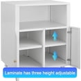 thumbnail image 5 of Mobile Office Storage Cabinet with Doors and Shelves, Lateral Filing Cabinet for Home Office, Printer Stand with Open Storage for Letter/Legal Size Files (White), 5 of 9