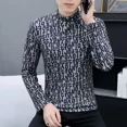 thumbnail image 5 of Camisetas para hombre, ropa ajustada para hombre, gráfica, con cuello, tops ajustados, de calidad, jersey con cuello, nuevo, alto, de una pieza, talla XL, 5 of 5